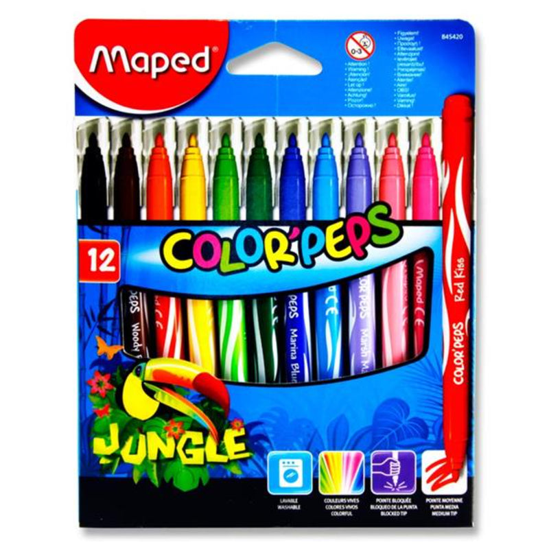 Pack de 12 Crayons couleurs MAPED Color'Peps Strong