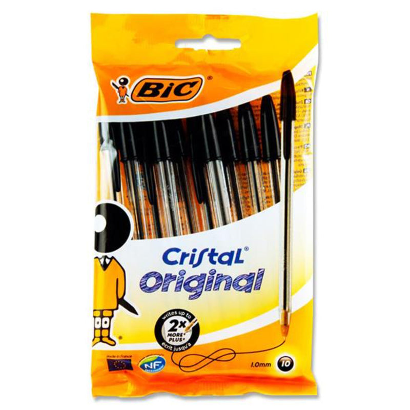 BIC Cristal Ballpoint Pens Black 10 Pack